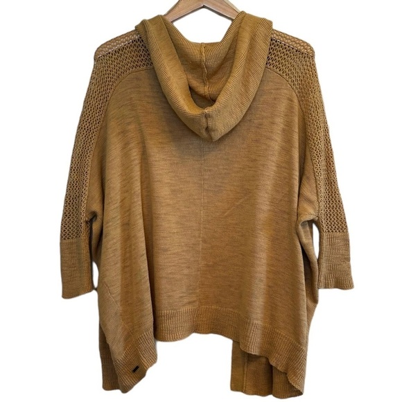 ๐ 6/$60, Roxy 3/4 Sleeve, Open Front, Dark Mustard, Oversized, Hoodie, Small - Picture 2 of 6